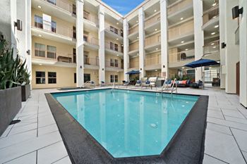 Courtyard pool & hot tub
